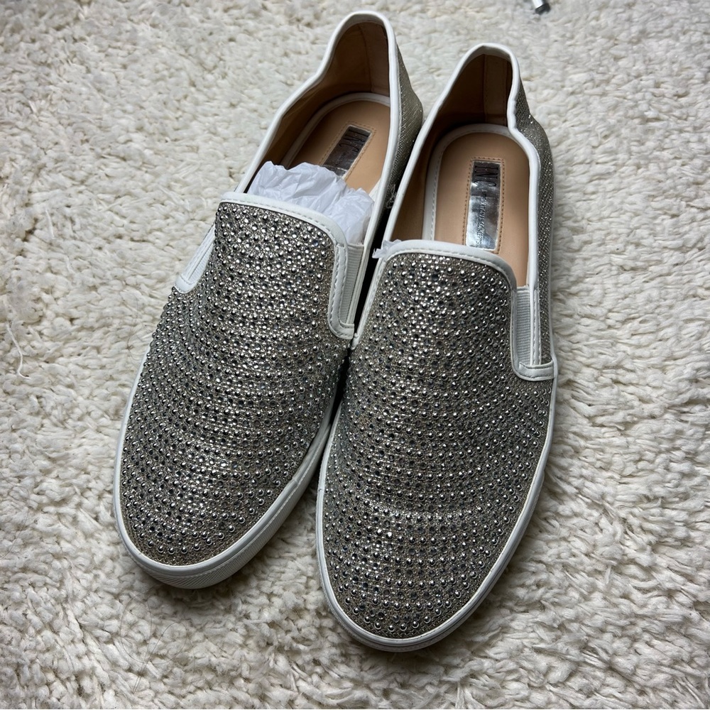 New in box bedazzled slip on sneakers 10